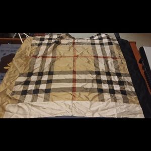 EUC Burberry London Nova Check Silk Scarf